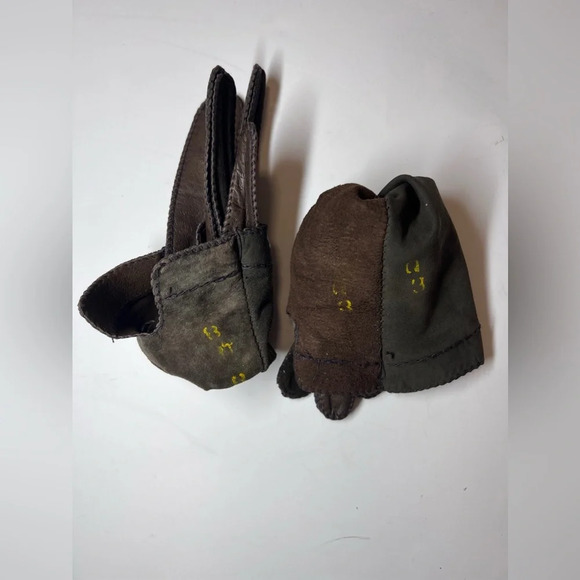 Genuine Leather Brown Winter Gloves - Picture 5 of 8